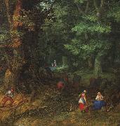 BRUEGHEL, Jan the Elder Rest on the Flight to Egypt, detail f oil painting reproduction